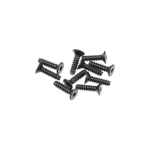 [ AXA0414 ] Axial Hex Sckt TappingFlat Hd M2.6x10mm Blk (10) - AXIC0004