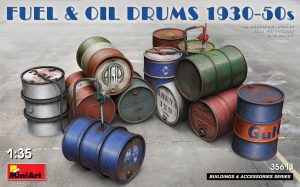 [ MINIART35613 ] Miniart fuel & oil drums 1930-50'