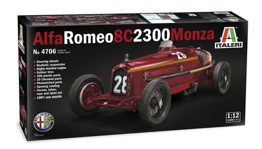 [ ITA-4706 ] Italeri Alfa Romeo 8c 2300 "MONZA"  1/12