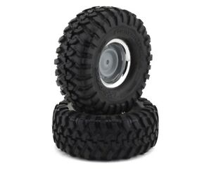 [ TRX-8166 ] Traxxas tires and wheels, glued (1.9 chrome wheels, canyon trail 1.9 tires) - TRX8166