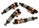[ INC28580SILVER ] integy Adjustable rebound piggyback shock (4) for Traxxas TRX-4