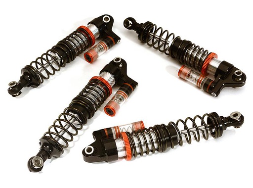 [ INC28580SILVER ] integy Adjustable rebound piggyback shock (4) for Traxxas TRX-4