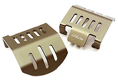 [ INC28417GUN ] Integy alloy front & rear differential skid plates for traxxas TRX-4