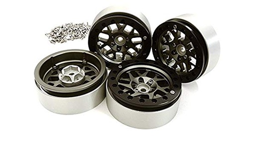 [ INC28252GUN ] Integy 2.2 size 14 spoke wheels w/ +3 adapters for traxxas TRX-4