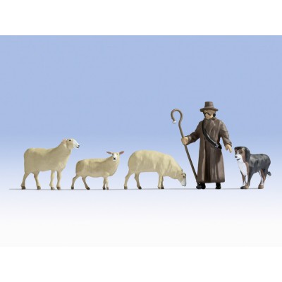 [ NO17901 ] Noch Schapen + Herder + Hond schaal O 1/43