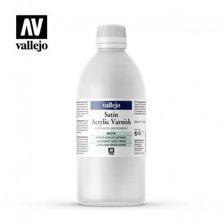 [ VAL28519 ] Vallejo Satin Acrylic Varnish Permanent-Quickdrying 500ml