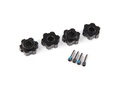 [ TRX-8956A ] Traxxas wheel hubs, hex, alu black (4) - TRX8956A