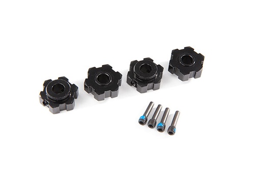 [ TRX-8956A ] Traxxas wheel hubs, hex, alu black (4) - TRX8956A