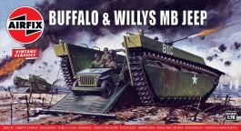 [ AIRA02302V ] Airfix buffalo &amp; willy's MB jeep 1/76