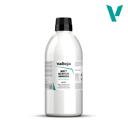 [ VAL28518 ] Vallejo Matt Acrylic Varnish Permanent-Quickdrying 500ml