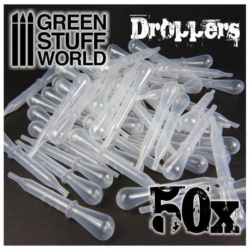 [ GSW1447 ] Green stuff world plastic dropper 1,5ml set x 50 (pipet)