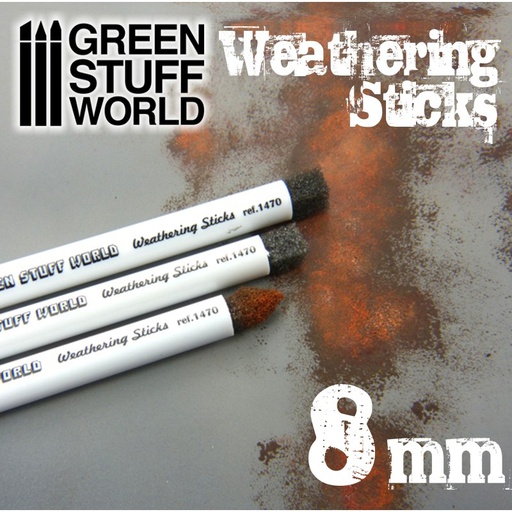 [ GSW9311 ] Green stuff world weathering sticks 8mm (3pcs)