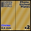 [ GSW10105 ] Green stuff world photo-etched plates circles 0.5mm (2 stuks)