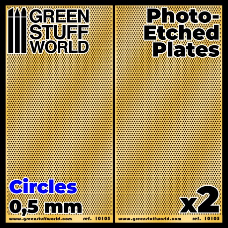 [ GSW10105 ] Green stuff world photo-etched plates circles 0.5mm (2 stuks)
