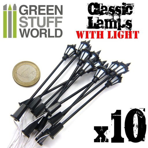 [ GSW8436554367689 ] Green stuff world classic lamps 8.5cm (10 stuks)