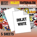 [ GSW10067 ] Green stuff world waterslide decal (A4 white x 5) Inkjet printer