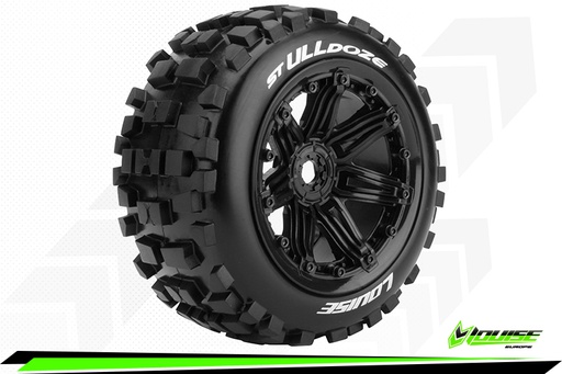 [ PROLR-T3288B ] Louise RC - ST-ULLDOSE - 1/8 Stadium Truck Tire Set - 3.8 Bead-lock rims - Hex 17mm