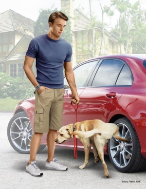 [ MB24049 ] Master box bart and Radley (dog) what he really thinks of your car 1/24