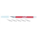 [ EX19018 ] Excel K18 GRIP-80 KNIFE  met 5 losse exb11 mesjes (kleur houder varieert rood/paars/zwart/blauw)