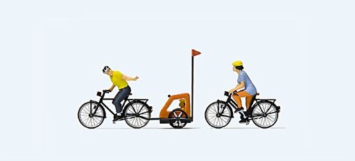 [ PRE10636 ] Preiser family bicycle ride 1/87 HO