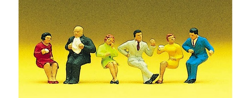 [ PRE10103 ] Preiser seated diners 1/87  HO