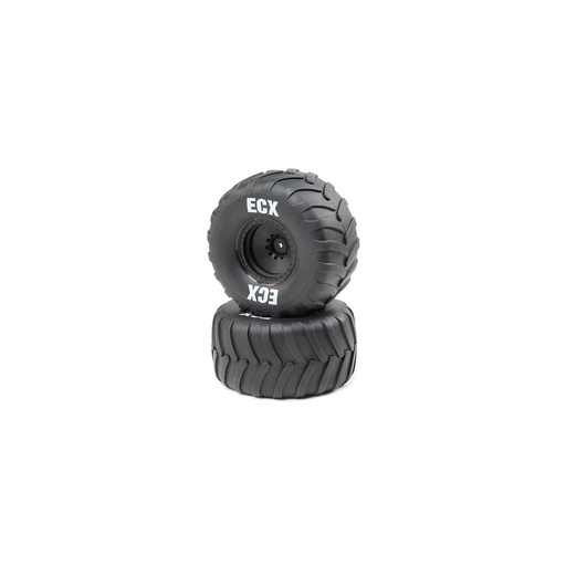 [ ECX43016 ] Tire + Wheel Crush 2WD - 2st