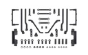 [ T51661 ] Tamiya TC-01 A parts (body mounts) 2pcs