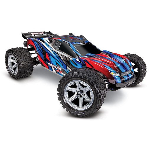 [ TRX-67076-4B ] Traxxas Rustler 4x4 VXL 1/10 scale 4wd stadium truck - Blue-TRX67076-4B