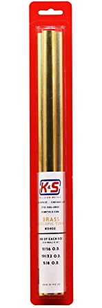 [ KS3402 ] K&S Ronde telescopische messing buizen 3 stuks (9/16-19/32-5/8) 305mm