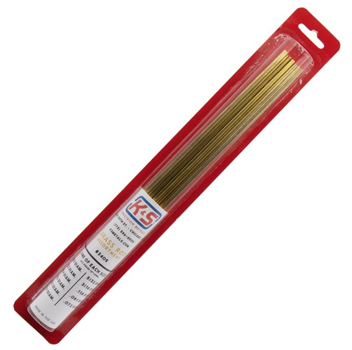 [ KS3405 ] K&S Ronde volle messing staven 11stuks (.020-1/32-3/64-1/16-3/32-1/8-5/32-3/16-.114-.081-.072 diameter) 305mm lang