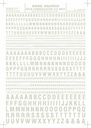 [ WOODLANDMG-738 ] Woodland Dry Transfer Decals letters condensed gothic RR  White