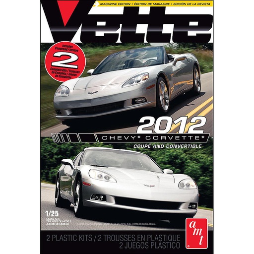 [ AMT786 ] Chevy corvette convertible and coupe 2012 Vette 1/25 - 2 modellen
