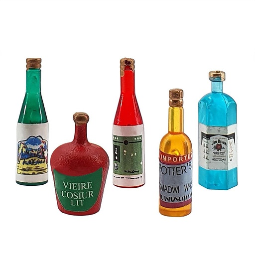 [ SADD1751 ] Streets Ahead Dollshouse Sterke Drank flessen (5 stuks)