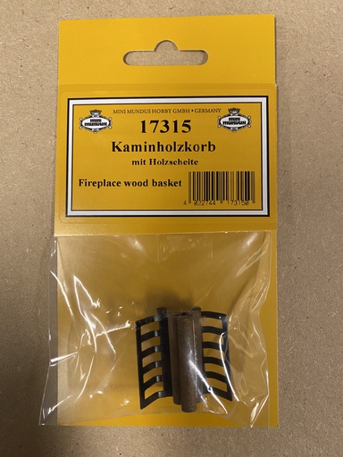 [ MM17315 ] Mini Mundus Brandhoutmand met houtblokken