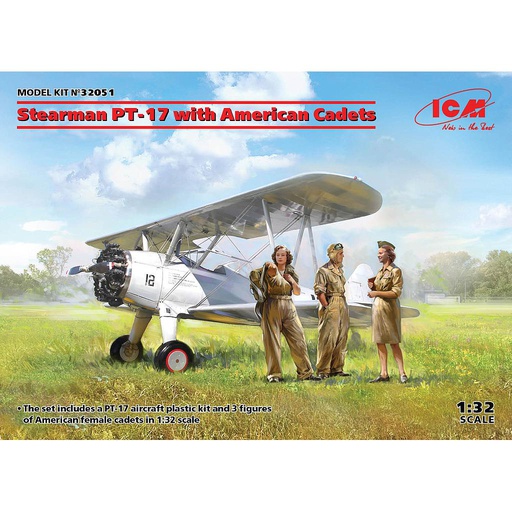[ ICM32051 ] Stearman PT-17 with American Cadets 1/32