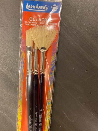 [ Z2092300 ] Leonhardy Olie/Acryl penseelset 3-delig (5-2-4)