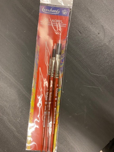 [ Z2079700 ] Leonhardy Olie/Acrylic penseel set 3-delig (2-6-10)