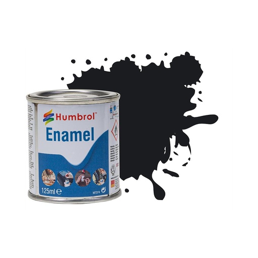 [ HU21-125ML] Humbrol Enamel 21 Black-Gloss 125ml