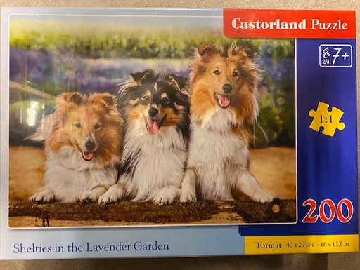 [ CASTOR222117 ] Castorland Puzzle Shelties in the Lavender Garden - 200 stukjes