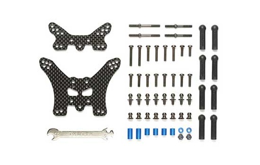 [ T54754 ] Tamiya TT-02B Carbon Damter stays (front & rear)
