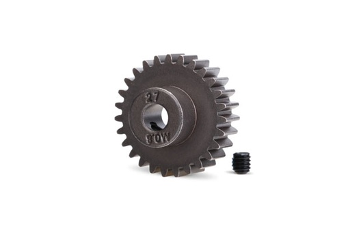 [ TRX-5647 ] Traxxas Gear 27-T pinion (32-P) (steel)/set screw - TRX5647