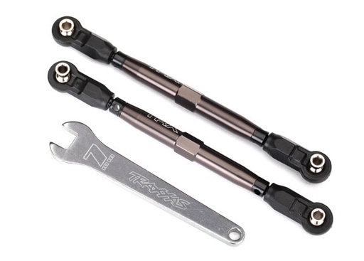 [ TRX-8547A ] Traxxas toe links, front, Unlimited desert racer (tubes black chrome-anodized, 7075-T6 aluminium, stonger dan titanium) - TRX8547A