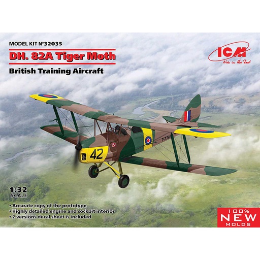 [ ICM32035 ] DH. 82A Tiger Moth British Training Aircraft 1/32