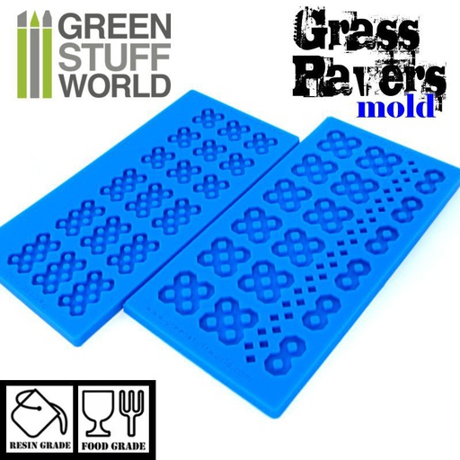 [ GSW1509 ] Green stuff world Silicone molds - Grass Paver