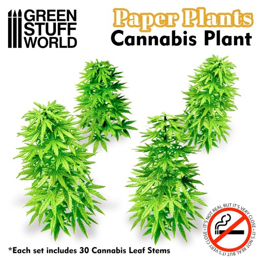[ GSW10448 ] Green stuff world Paper Plants - Cannabis