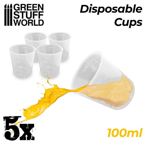 [ GSW2453 ] Green stuff world disposable cups 100ml (5 stuks)