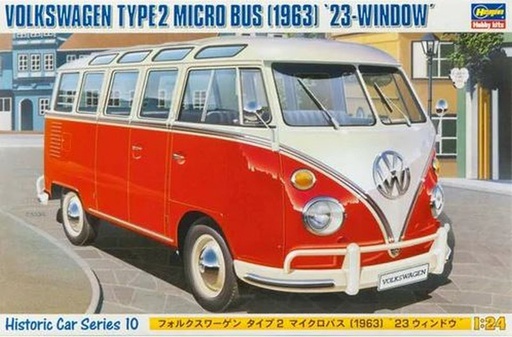 [ HAS21210 ] Hasegawa Volkswagen Type 2 bus (1963) '23 window' - 1/24
