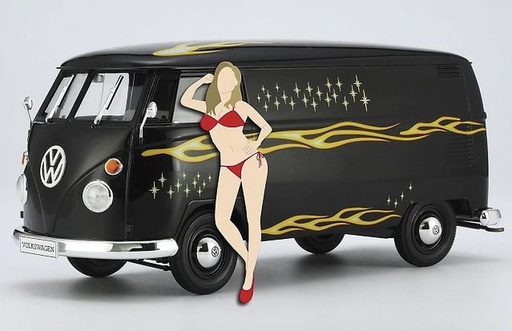 [ HAS52264 ] Hasegawa Volkswagen Type 2 van 'fire pattern' 1/24
