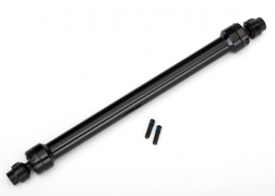 [ TRX-8555 ] Traxxas Driveshaft, center rear, 6061-T6 aluminum (black-anodized) (fully assembled)/ 3mm screw pin (2) - TRX8555