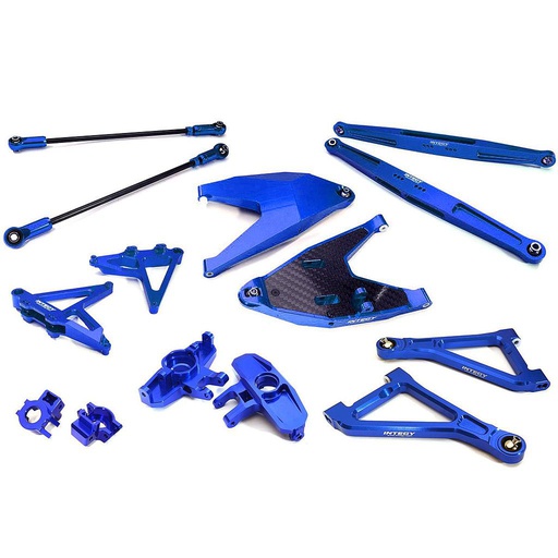 [ INC28629BLUE ] Integy Billet Machined Alloy Suspension Kit for Traxxas 1/7 Unlimited Desert Racer